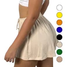 Short Feminino Cintura Alta Soltinho Malha Viscolycra Premium Novo Brisa