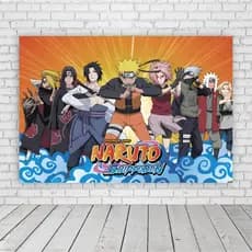 Painel Retangular em Lona 2x2m Personalizado em Lona Fosca - Tema Naruto Shippuden