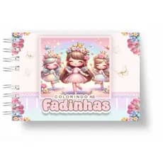 Livro de Colorir Fadinhas Capa Dura 50 Imagens