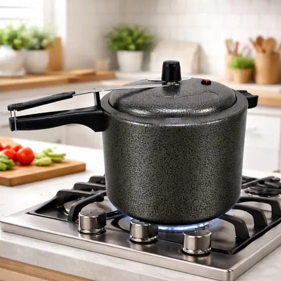 Panela Pressão 10 Litros Alumínio Reforçado Craqueada Cozimento Rápido Cozinha Craquelada
