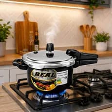 Panela De Pressão 3 Litros Fechamento Externo Antiaderente Preta Cozinha Resistente Inmetro
