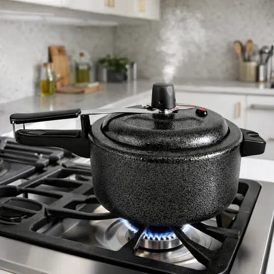 Panela Pressão 2,5 Litros Alumínio Reforçado Craqueada Cozimento Rápido Cozinha Craquelada