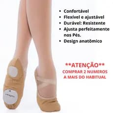 Sapatilha Ballet Meia Ponta Tecido Elástico Duplo X, Sapatilha Ballet De Lona Profissional