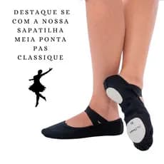 Sapatilha Ballet Meia Ponta Elástico Duplo Adulto e Infantil, Sapatilha de Ballet, Sapatilha meia ponta balllet