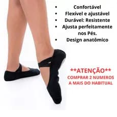 Sapatilha de Ballet em Tecido 24 ao 43, Sapatilha Ballet meia ponta, Sapatilha de ballet meia ponta, Queima de Estoque@