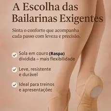 Sapatilha Sola Dividida Lona Ballet 24 ao 43, Sapatilha de Ballet meia ponta, Sapatilha Ballet, Sapatilha balé Dança