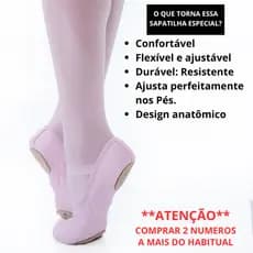 Sapatilha Ballet Meia Ponta Lona, Sapatilha Ballet Confortável, Perfeita para seus Pés, Super Desconto, hoje@