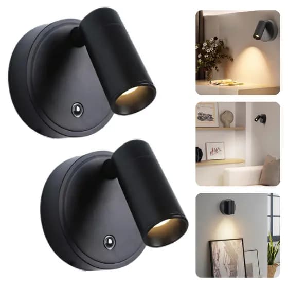 Kit 2 ou 1 Luminárias De Parede Led Recarregável Base Magnética Portátil Spot Dimerizavel Regulável