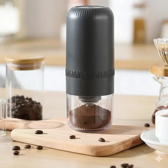 Moedor de Café Elétrico Portátil USB Bivolt 5v Moagem Ajustável e Automático em Cerâmica