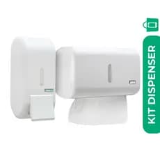 Kit Dispenser Sabonete Liquido 400ml + Dispenser Papel Toalha Cor Branco_Preto Entrega Rapida