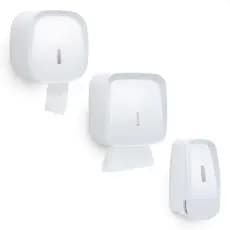Kit Porta Papel Toalha Higienico Saboneteira Invoq