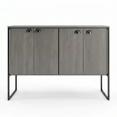 Aparador Buffet Multiuso 4 Portas MDF – Armário Sala, Sala de Jantar ou Hall. COR: CINZA