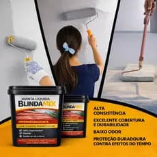 Tinta Emborrachada Impermeabilizante Colorido Telhado Paredes Lajes Muros 3.6kg