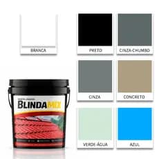 Tinta Borracha 18kg/3,6 Líquida BlindaMix Reboco Laje Paredes Super Proteção Impermeável Envio 24Hrs