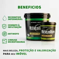 Super Revestimento Pedra Natural Revcollor 20kg + Primer