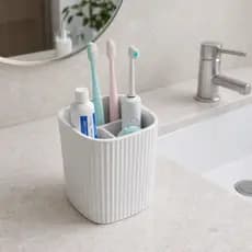 Porta Escova de Dente Organizador de Banheiro Porta Escovas e Creme Dental