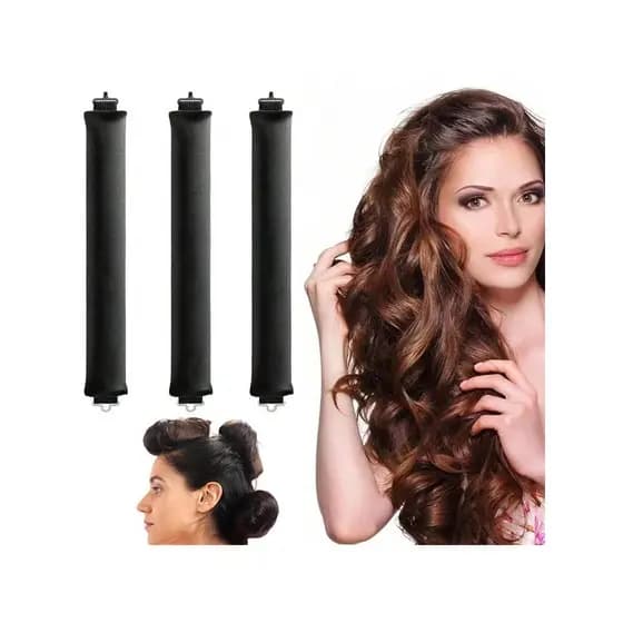 kit 3 pcs Modelador De Cabelo Sem Calor, Hastes Flexíveis Com Gancho, Haste De Ondulação Sem Calor Para Todos