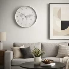 Relógio De Parede Grande Mapa Mundi 30x30 Wincy Moderno Luxo Analógico