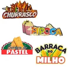 Kit 4 Placas Decorativas Para Barraca Festa Junina e Eventos  Churrasco Pipoca Pastel Milho