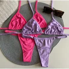 Kit 2 Conjunto Biquini Verão Biquine Fio Dental Moda Praia