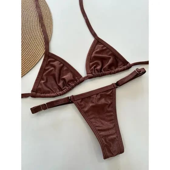 Biquíni Biquine Marquinha de Fita Fio Dental Cortininha Verão Moda Blogueira Bikini