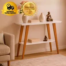 Aparador para Sala de Estar Buffet Decorativo Recepção Cantinho do Café MDF com Prateleira
