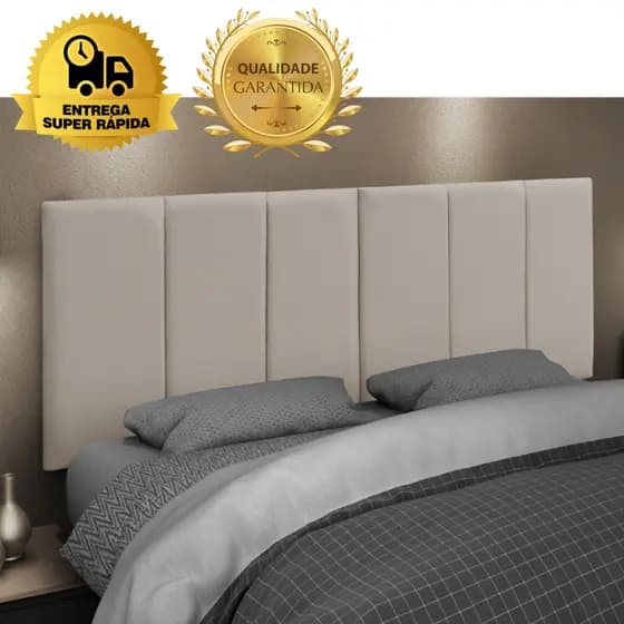 Cabeceira Cama Box Queen Estofada Painel Suspenso Decoração Quarto