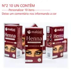 Kit 10 UN Atacado Henna Sobrancelhas Makiaj Natural Fixação Castanha escuro