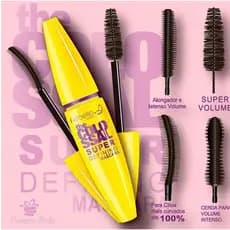 Máscara de Cílios Olhos Rímel Para Cílios Colossal Super Volume Caixa Febella