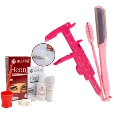 Kit de beleza para sobrancelhas 1 KIT HENNA Makiaj e 1 KIT PAQUÍMETRO