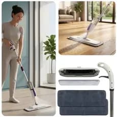 Mop Spray Rodo 4in1 Vassoura Mágica Feiticera C/ Reservatório Para Limpeza Pesada