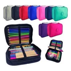 Estojo De Lápis Escolar Juvenil Box Jumbo Nylon Táctico Grande com Divisória