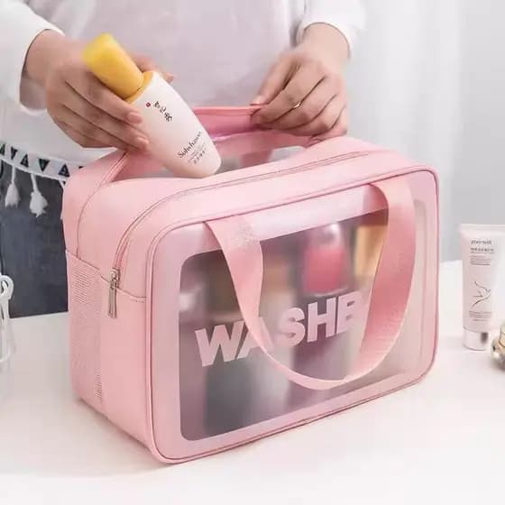 Bolsa Para Maquiagem Grande De Dupla Camada À Prova D'água