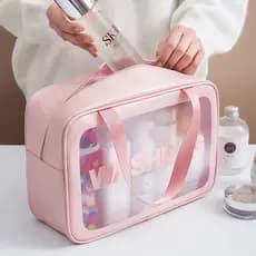 Necessaire Maquiagem Transparente WashBag A Prova De Água Yan