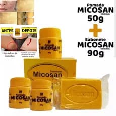 Kit miconsan Sabonete em barra + 3 pomadas clareia Manchas na Virilha, Melasmo Micosan Original