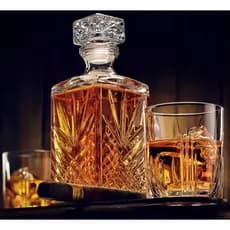 Garrafa de Vidro Retrô para Decoração de Whisky – 1L Transparente