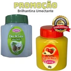 Brilhantina Umectante maçã e coco - Hidrata e da brilho
