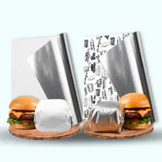 Papel Acoplado 30x38 p/ Lanche Delivery Fast Food Linha Premium C/ Manta Térmica Kits 500 à 1000 Und