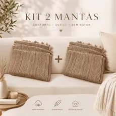 2 Manta Para Sofá  Retrátil 2,10X1,20 Cama Poltrona Decorativa 100% Algodão