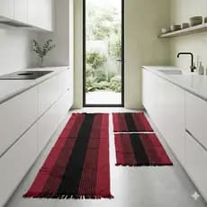 Tapete de Cozinha 3 Peças  Passadeira 100cm x40 cm + 2 Tapetes 40x60 cm