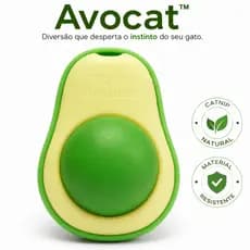 Brinquedo Interativo para Gatos Catnip Natural Formato Abacate Mordedor Resistente Antiestresse