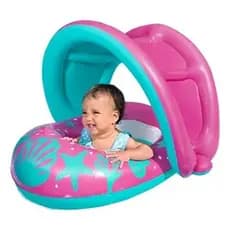 Boya Infantil Piscina Rosa Flutuante Segura Confortavel Resistente Diversao Infantil