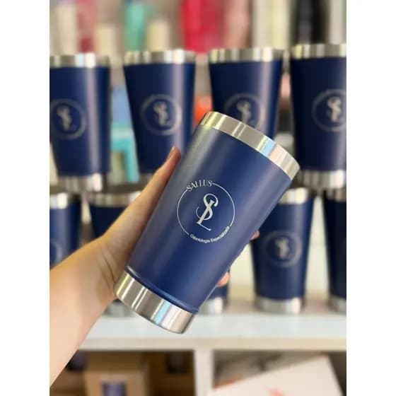 kit 10/30 unidades copos 473ml térmicos pérsonalizados a laser com sua logo ou nome