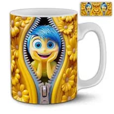 Caneca de 325ml Divertidamente II Ziper 3D