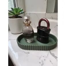 Bandeja Organizadora Oval Decorativa Minimalista Tam 19x12cm - Organização para seu lar