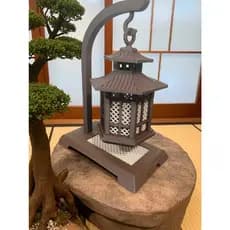 LUMINARIA ORIENTAL SUSPENSA COM BASE E VELA LED