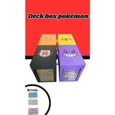 LANÇAMENTO DECK BOX, PORTA CARTAS POKEMON TCG COM ESPAÇO PARA TOPLOADER (200 CARTAS)