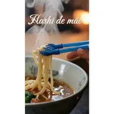 Hashi Pegador de Petisco Mãozinha Divertido Reutilizável para Salgadinhos e Comida Oriental