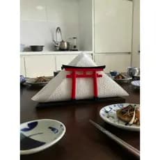 Kit Porta Guardanapo Torii Japonês Decorativo | Suporte Elegante para Mesa Sushi e Jantar