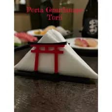 Porta Guardanapo Torii Japonês Decorativo | Suporte Elegante para Mesa Sushi e Jantar